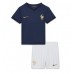 Cheap France Home Football Kit Children World Cup 2022 Short Sleeve (+ pants)